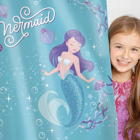 Waterproof, Dirt Resistant Shower Curtain, Magical Mermaids theme
