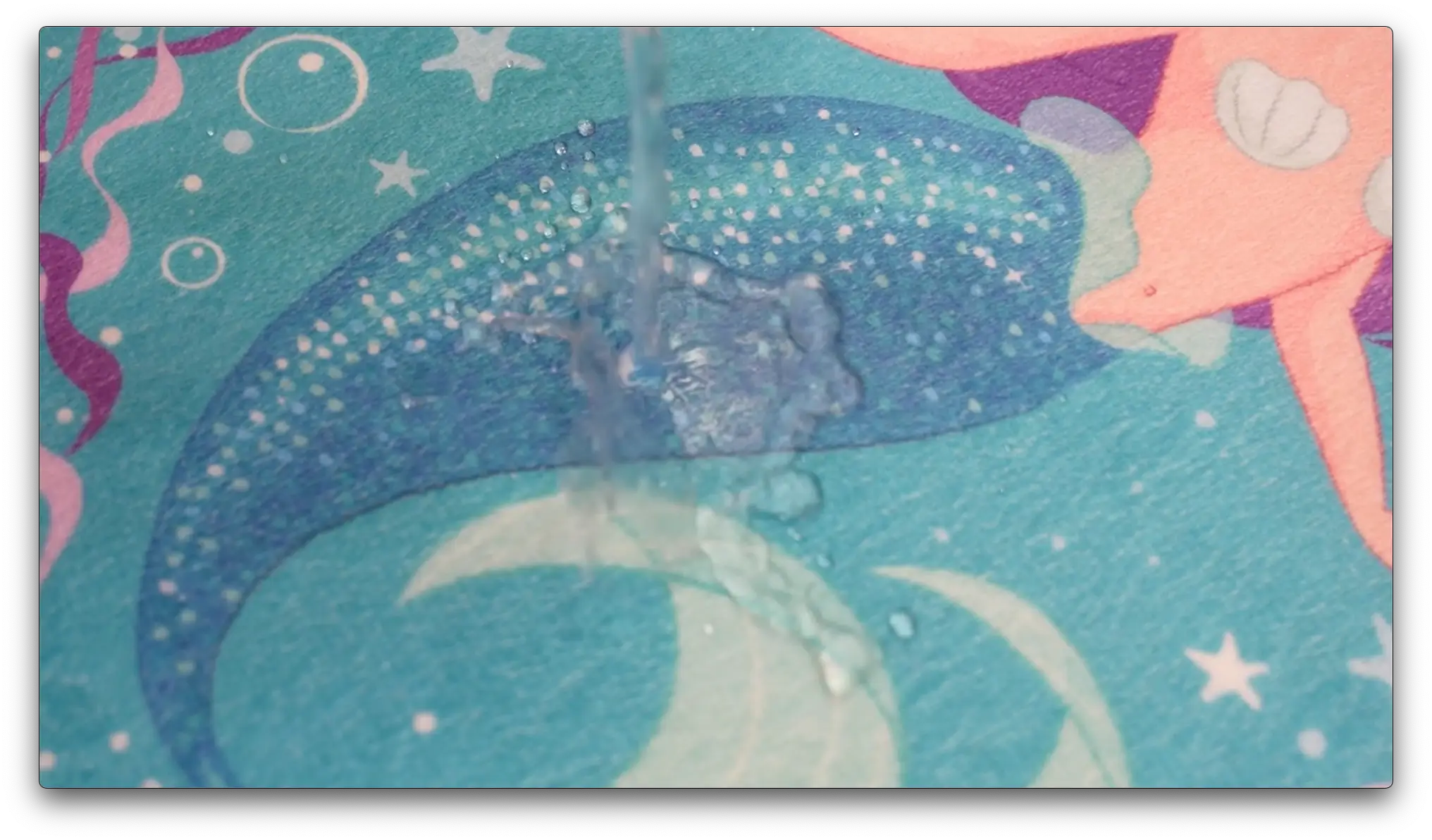 Khelo mermaid-themed anti-slip kids bathroom rug with superior water absorption, fast drying, and a secure grip for safety.