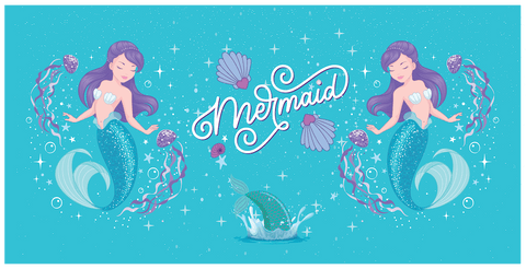 100% Organic Cotton, Super Soft Kids Bath Towel, Magical Mermaids theme