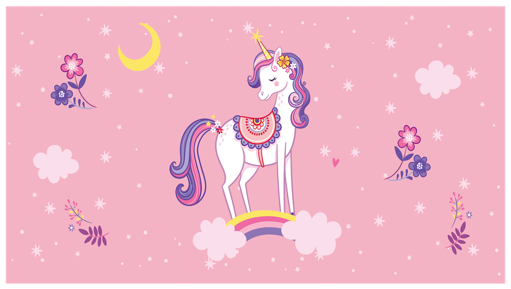A dreamy pink unicorn organic cotton towel featuring an elegant unicorn standing on a rainbow, surrounded by twinkling stars, fluffy clouds, and delicate floral patterns. This ultra-soft, breathable, and highly absorbent towel is made from 100% premium organic cotton, ensuring gentle care for kids' sensitive skin. Designed for durability, it is machine washable, fade-resistant, and maintains its vibrant print for up to 500 washes. Perfect for bath time, beach outings, and cozy snuggles, this high-quality to